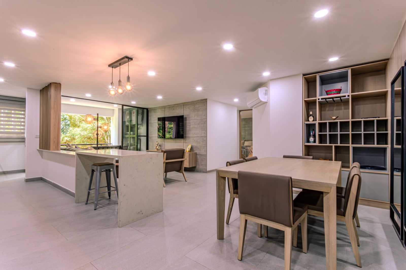 Dining area and kitchen